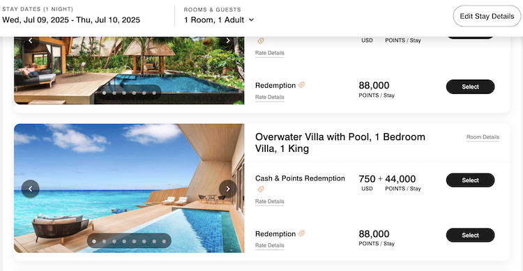 St Regis Maldives award search